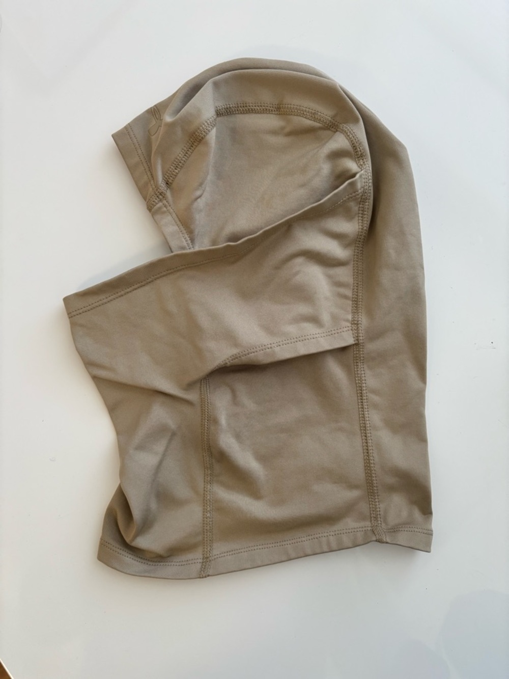 Under Armour tan balaclava. Winter-rated head covering for skiing/snowboarding